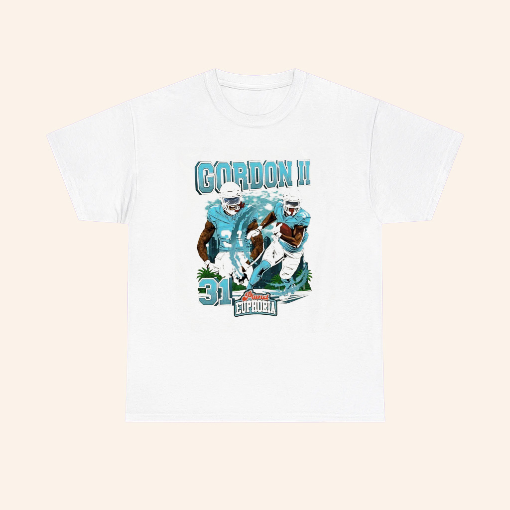 Ollie Gordon Ii 31 Miami Dolphins Football Nfl Graphic T Shirt