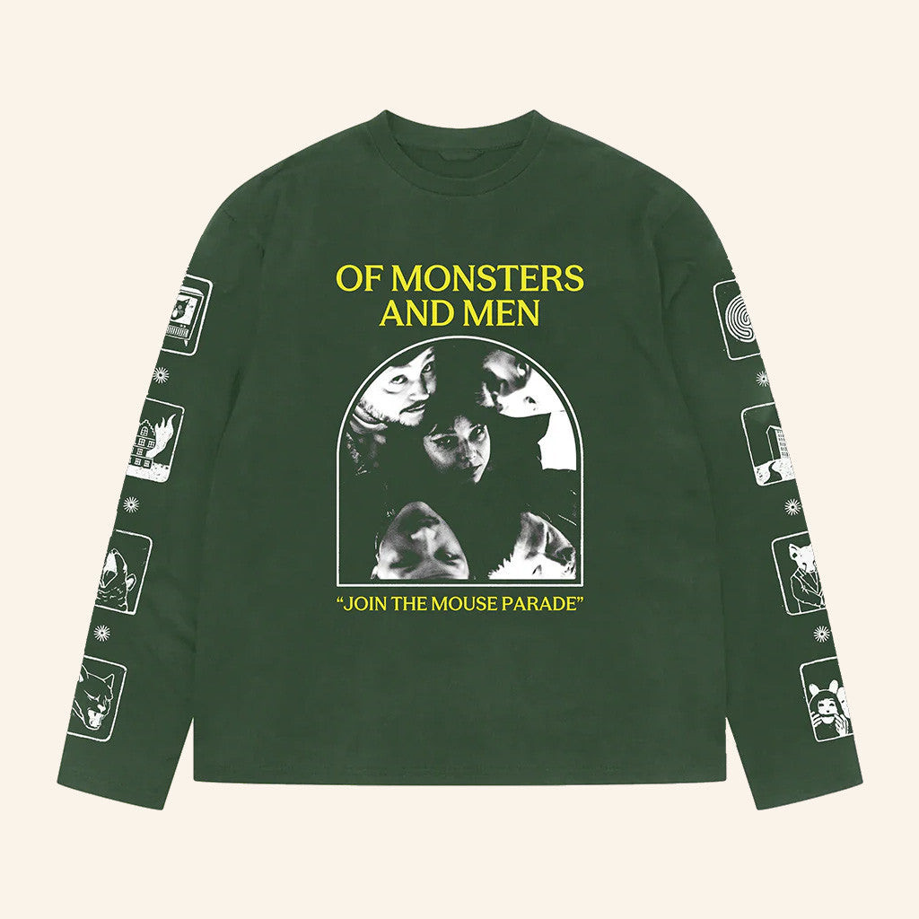 Omam Merch Join The Mouse Parade Green Long Sleeve Shirt Gift Ideas For Friends Omam Merch Join The Mouse Parade Green Long Sleeve Shirt Gift Ideas For Friends