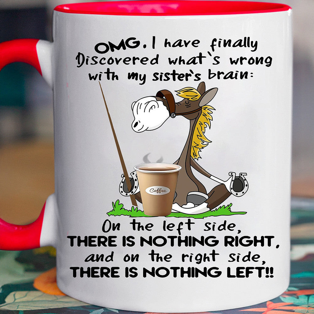 OMG I Have Finally Discovered What's Wrong Horse Accent Mug Horse Lover Funny Mug OMG I Have Finally Discovered What's Wrong Horse Accent Mug Horse Lover Funny Mug