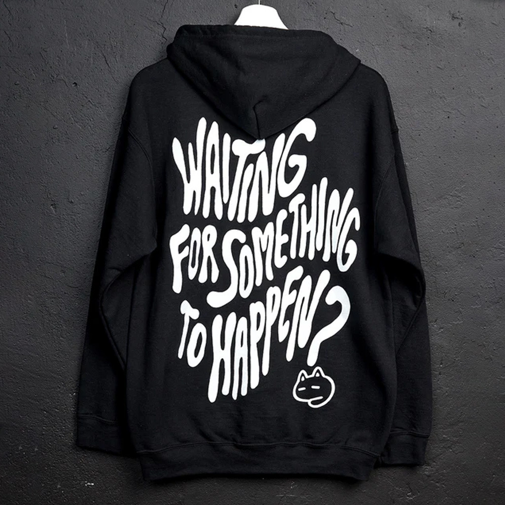 Omori Merch Mewo Zip Hoodie Waiting For Something To Happen Hoodie Husband Gifts