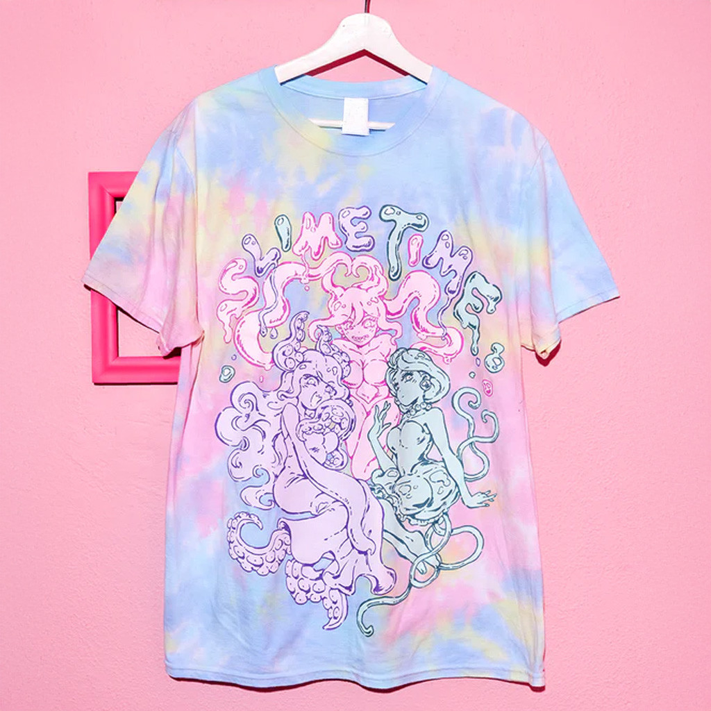 Omori Merch Slime Time Tie Dye T-Shirt Best Gifts For Girlfriend
