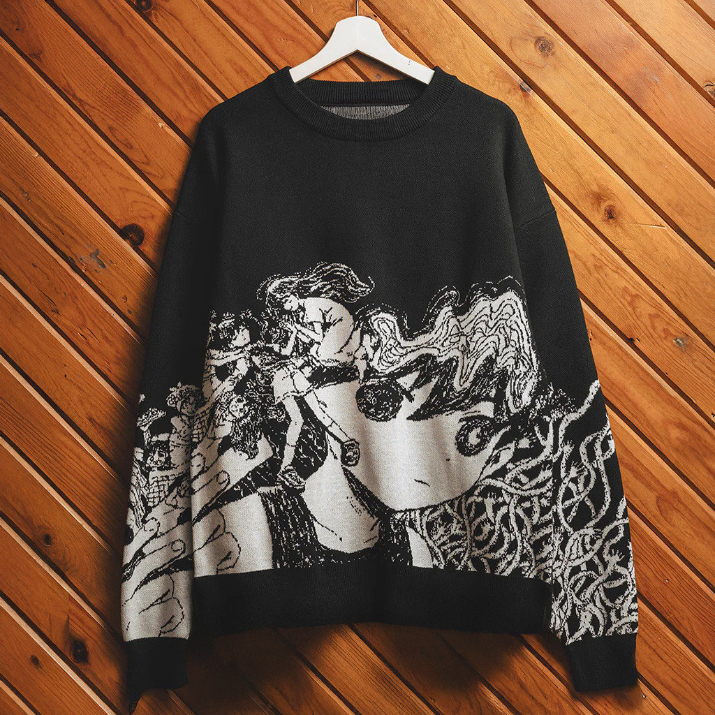 Omori Merch Spaces In Between Distressed Sweater Gifts For Besties Omori Merch Spaces In Between Distressed Sweater Gifts For Besties