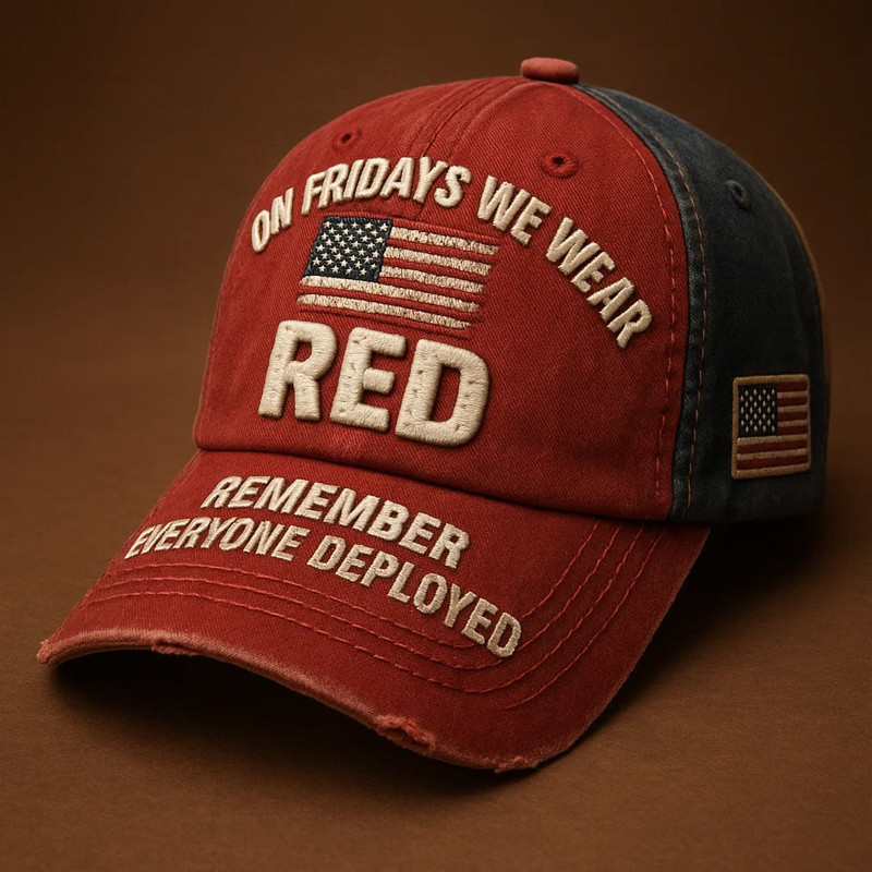 On Friday We Wear Red Hat Remember Everyone Deployed Cap Veteran Gift Ideas