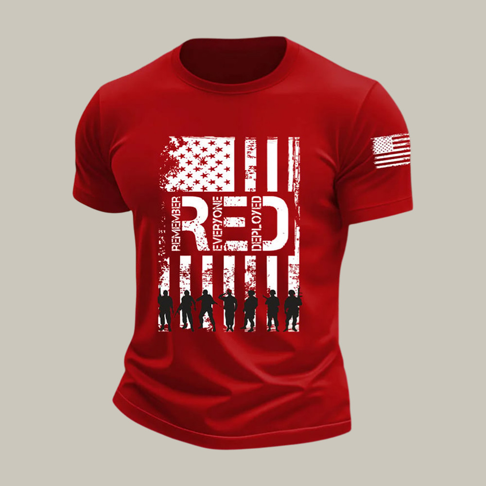 On Friday We Wear Red T-Shirt Red Friday Military Veteran Clothes Patriotic Gift