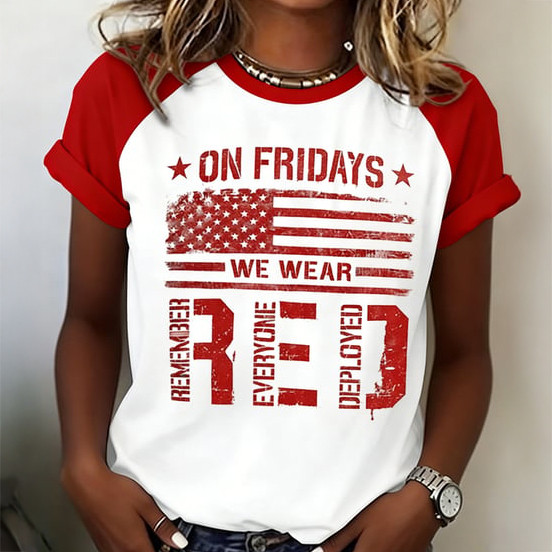 On Fridays We Wear Red T-Shirt Red Friday Clothes Best Present For Mother's Day