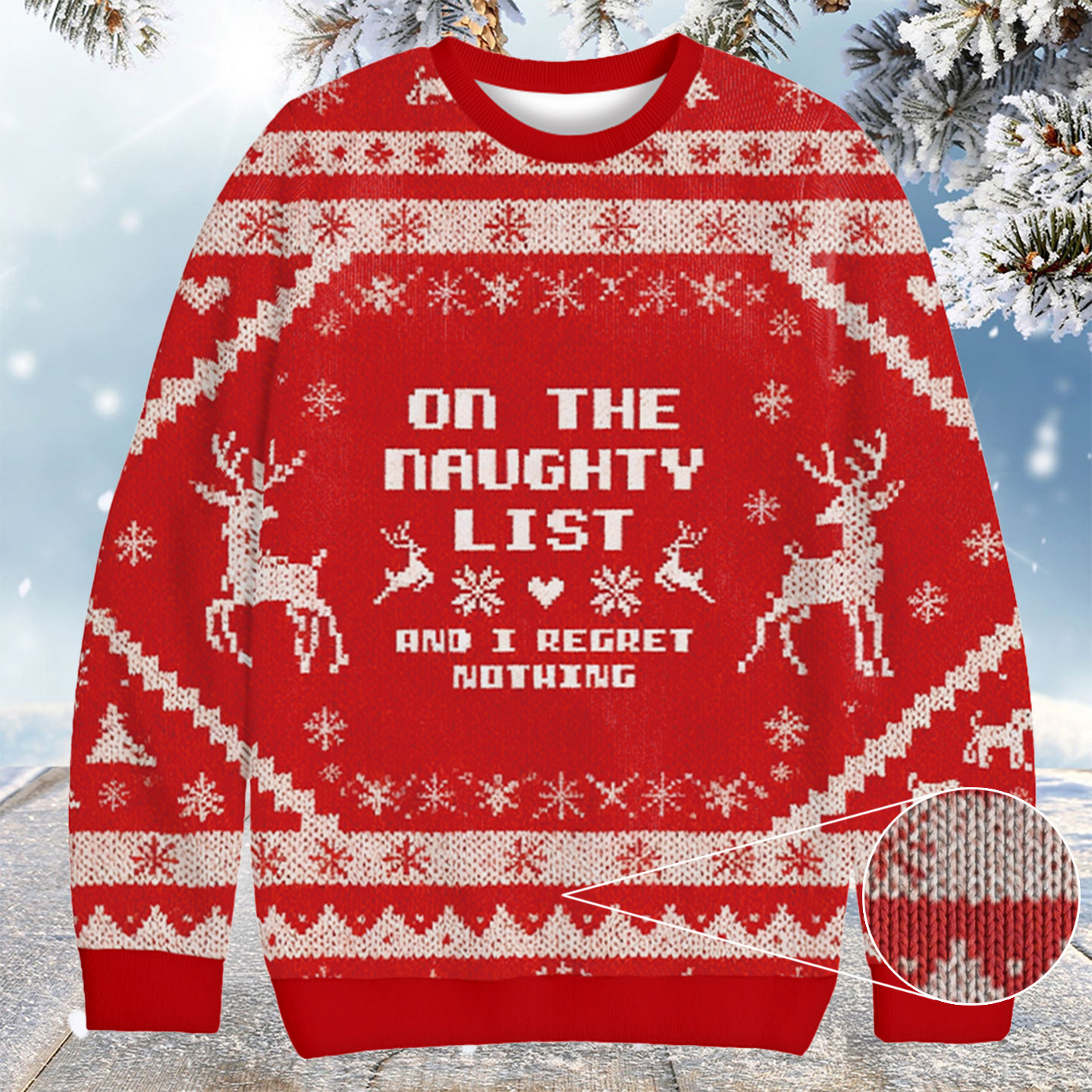 On The Naughty List Christmas Ugly Sweater Christmas Gifts For Girlfriend