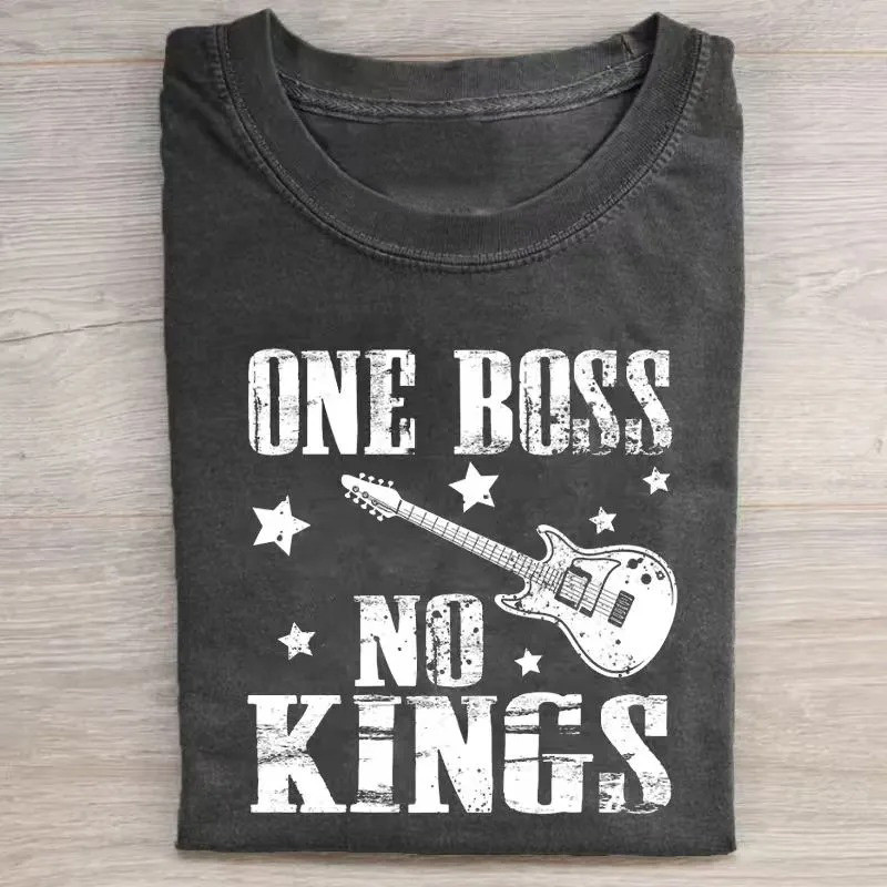One Boss No Kings T-Shirt Anti Trump Protest Graphic Tee Gift For Activists