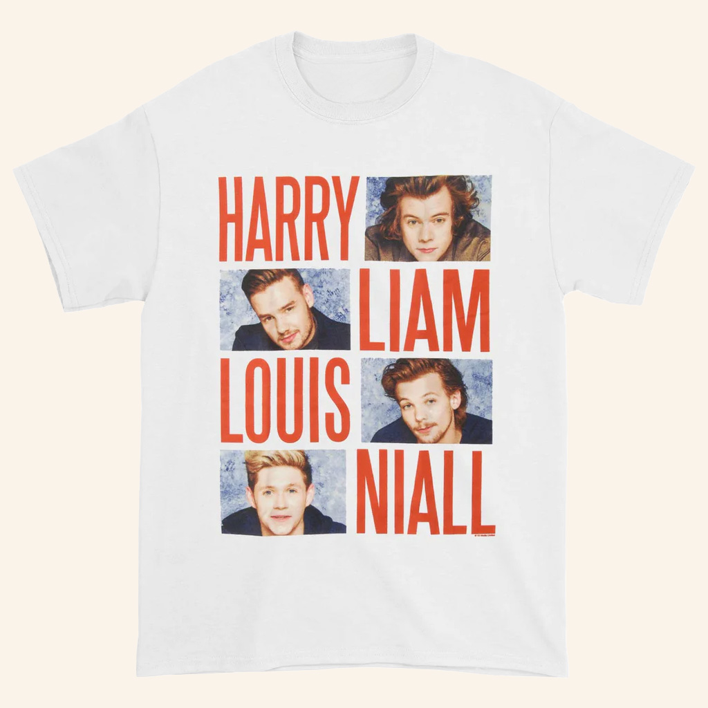 One Direction Merch&Atilde;&macr;&Acirc;&iquest;&Acirc;&frac12;Band Members Photos And Names T-Shirt Gifts For Band Lovers