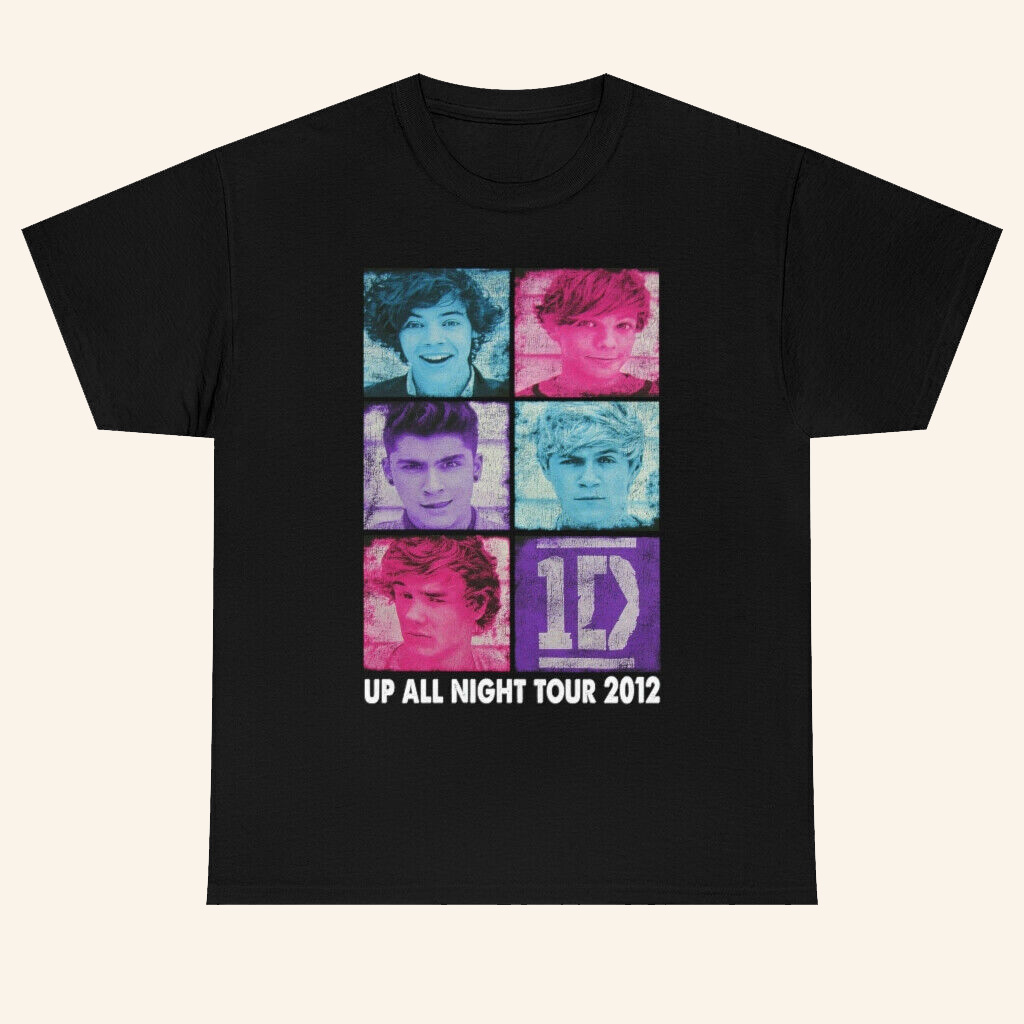 One Direction Merch Up All Night Tour 2012 T-Shirt Boy Band Lovers Gifts
