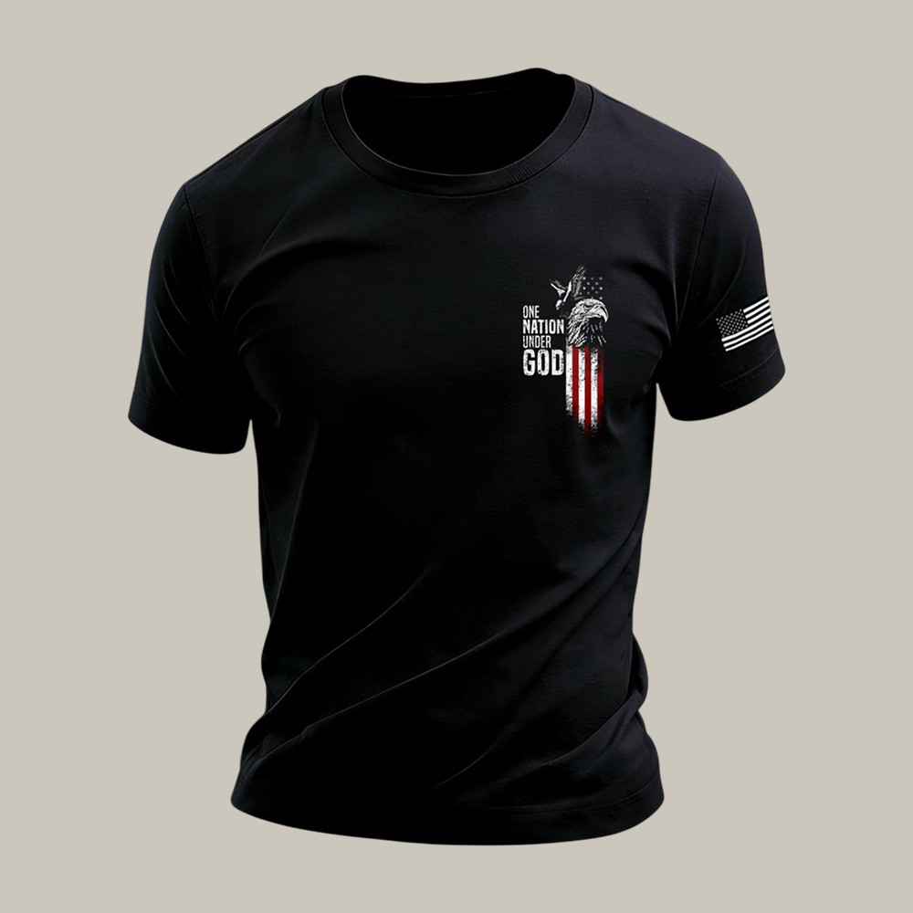 One God One Nation Patriotic Eagle T-Shirt 4th Of July Outfit Ideas Gift For Patriots