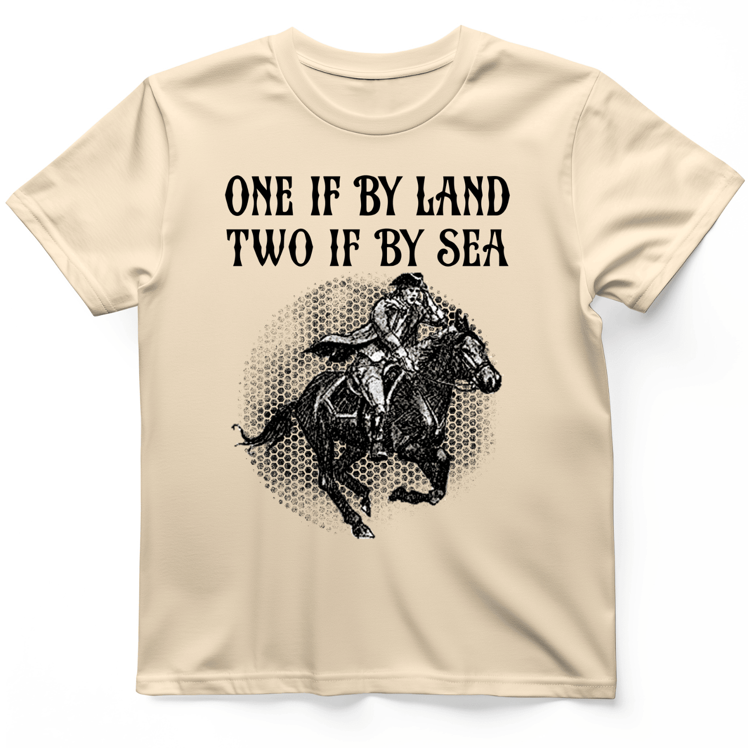 One If By Land Two If By Sea T-Shirt American Revolution Graphic Shirt Good Gifts For Him