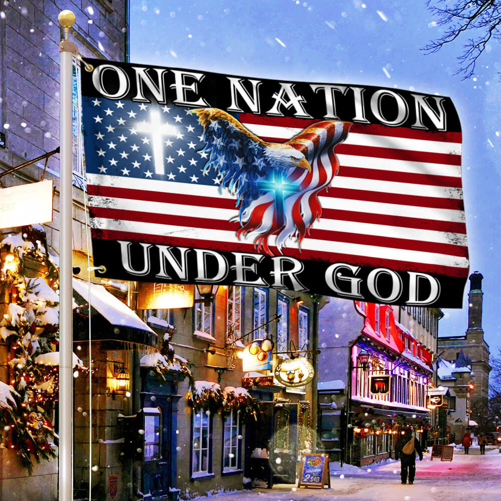 One Nation Under God American Eagle Grommet Flag 2