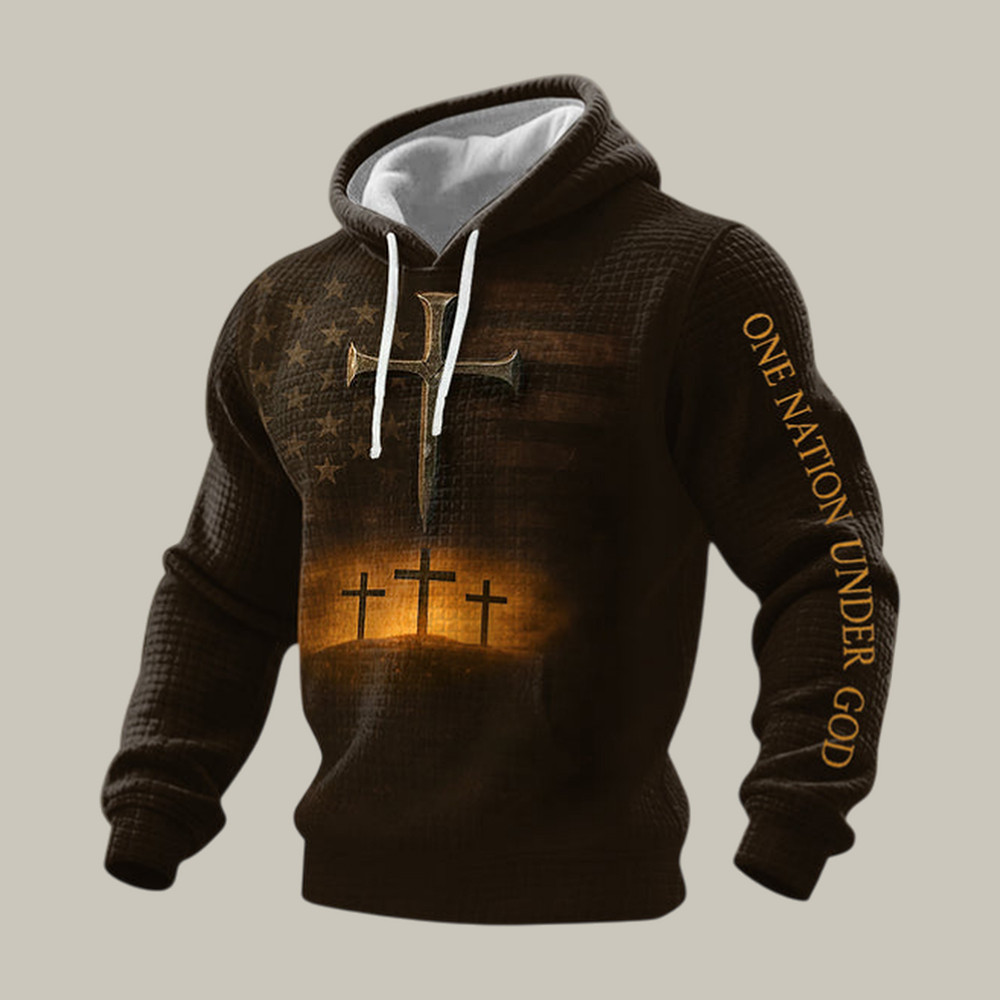 One Nation Under God Faith Hoodie Faith In Jesus Hooded Sweatshirt Religious Gift Idea