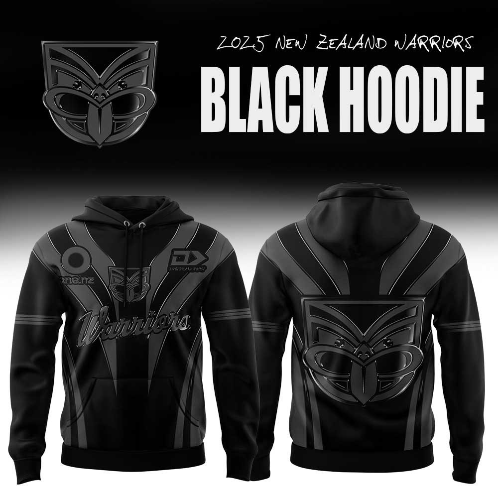 One NZ Warriors Back In Black Uniform Hoodie Gift Ideas For Fans