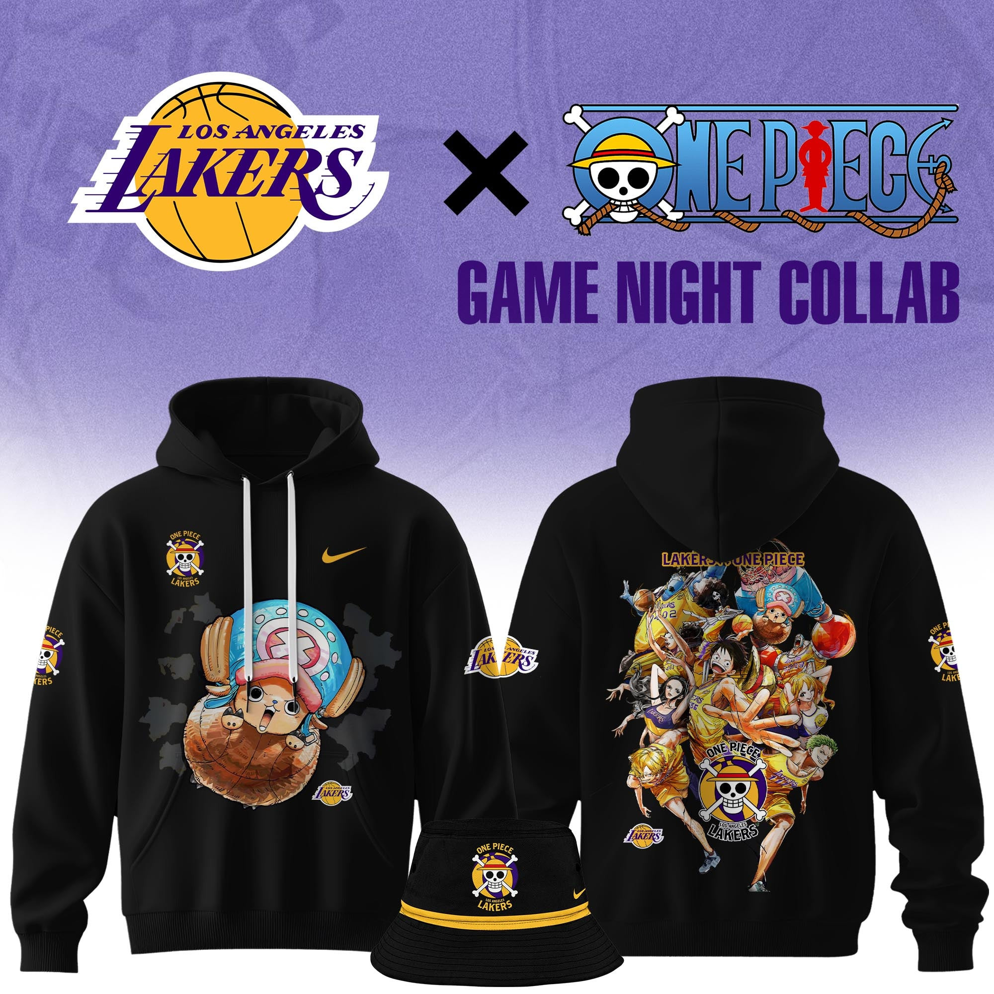 One Piece Chopper Los Angeles Lakers Hoodie Best Gifts For Basketball Lovers