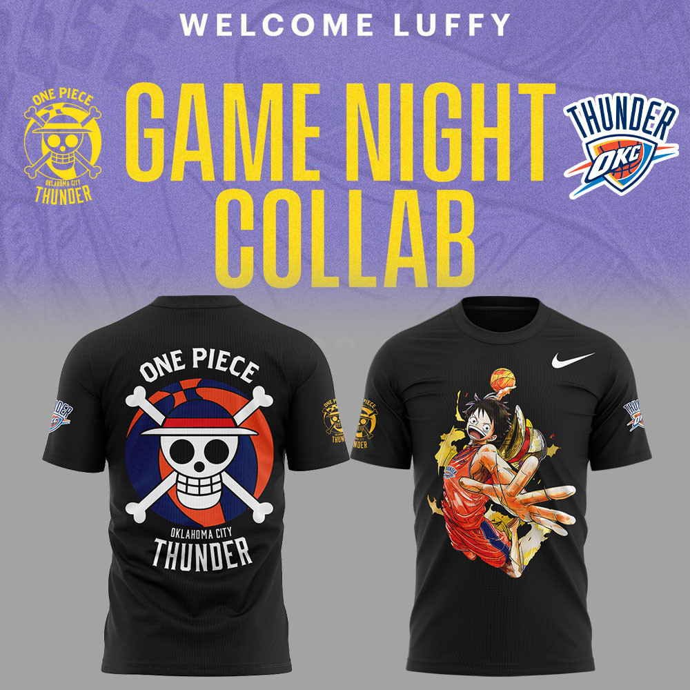 One Piece Luffy x OKC Thunder Limited Edition Shirt Basketball Enthusiast Gifts
