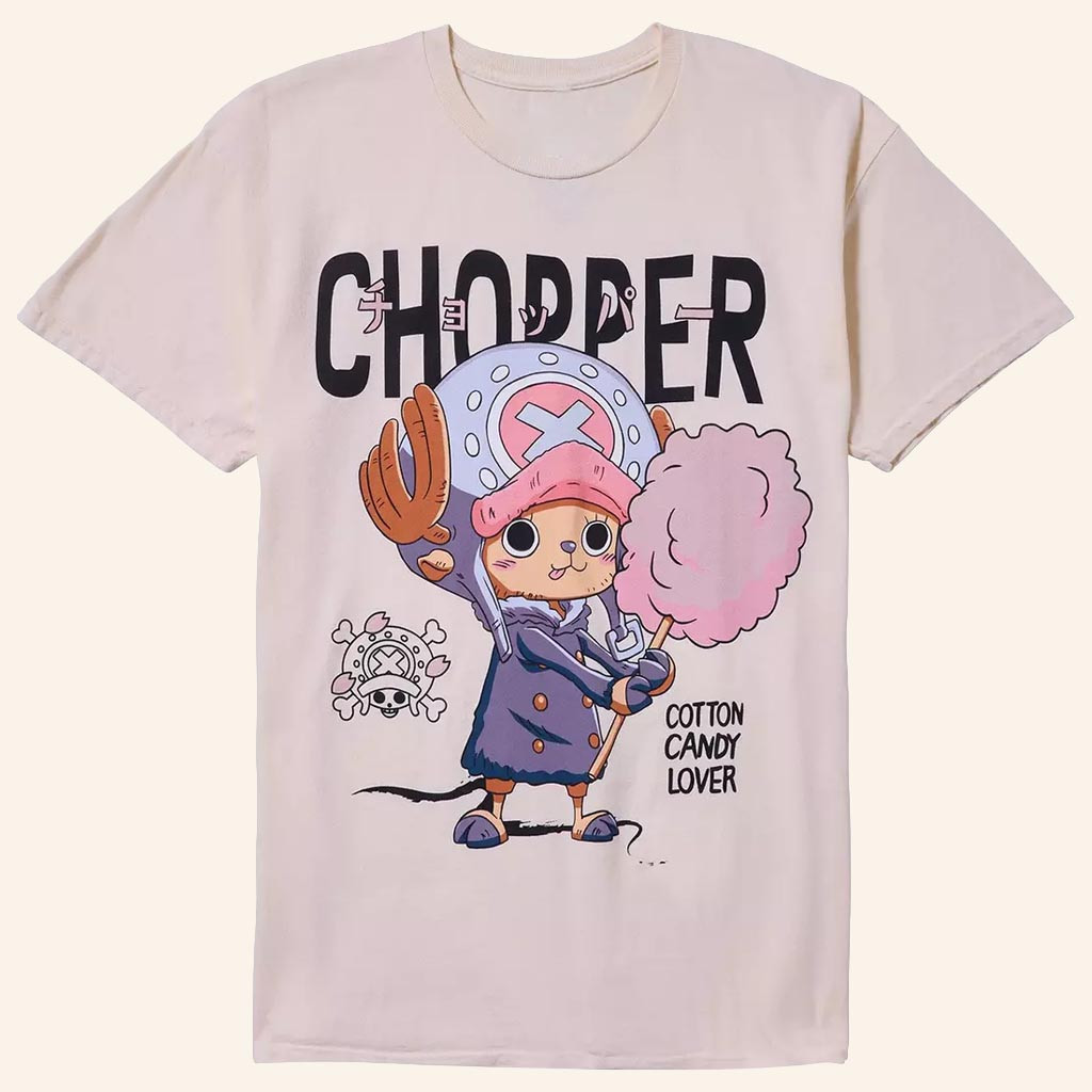 One Piece Merch Chopper Cotton Candy T-Shirt Gifts For Anime Lovers