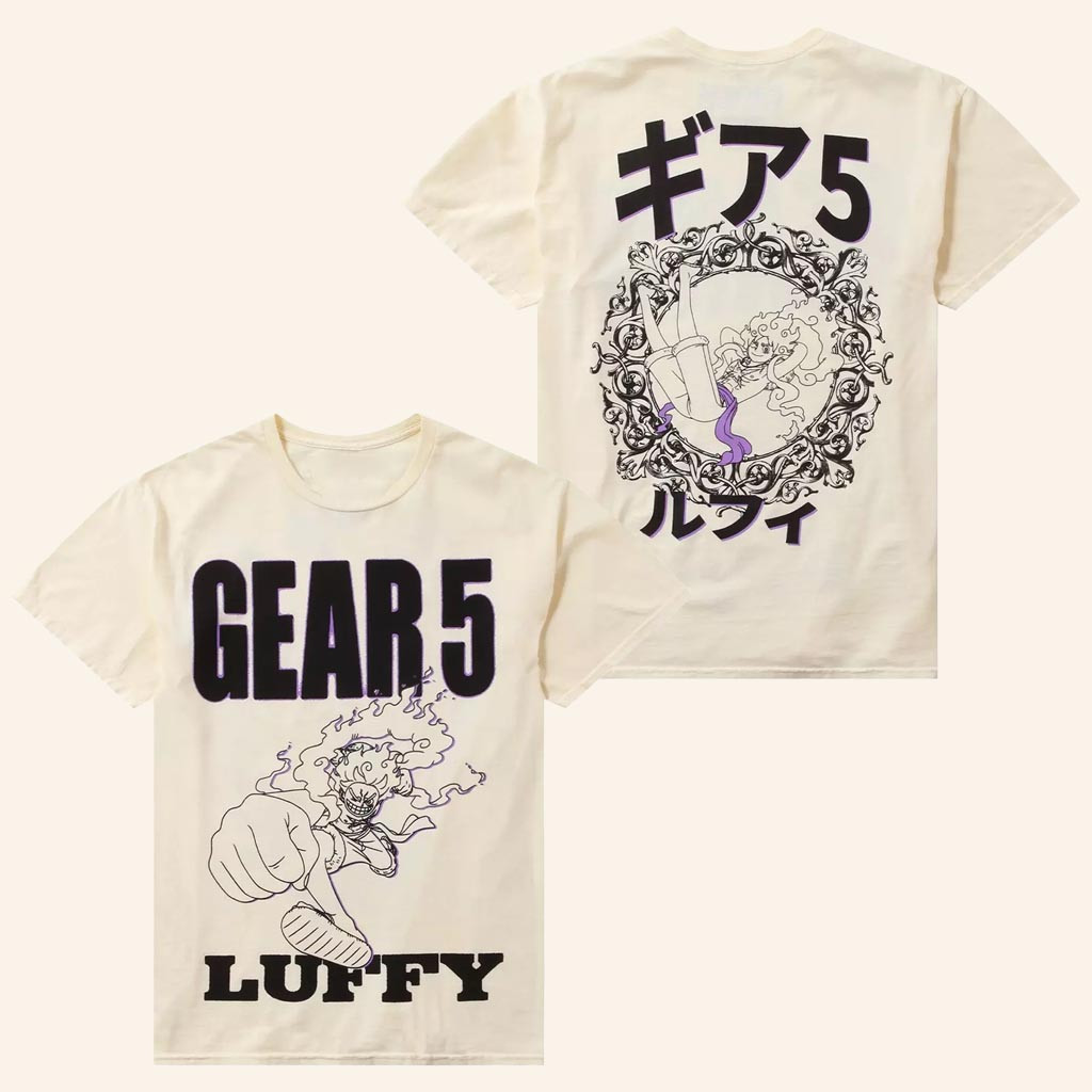 One Piece Merch Gear 5 Luffy T-Shirt Cool Gifts For Anime Lovers