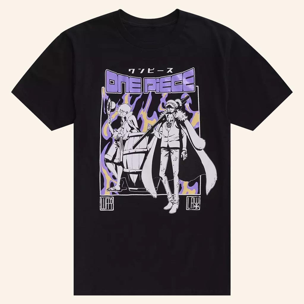 One Piece Merch Luffy And Law Duo T-Shirt Birthday Gifts For Anime Lovers