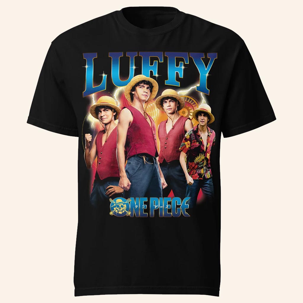 One Piece Merch Luffy T-Shirt Black Inaki Godoy Shirt Gifts For Fans One Piece Merch Luffy T-Shirt Black Inaki Godoy Shirt Gifts For Fans