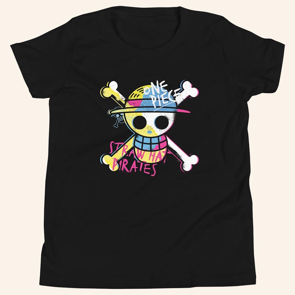 One Piece Merch Straw Hat Pirates T-Shirt Black Best Gifts For Anime Fans