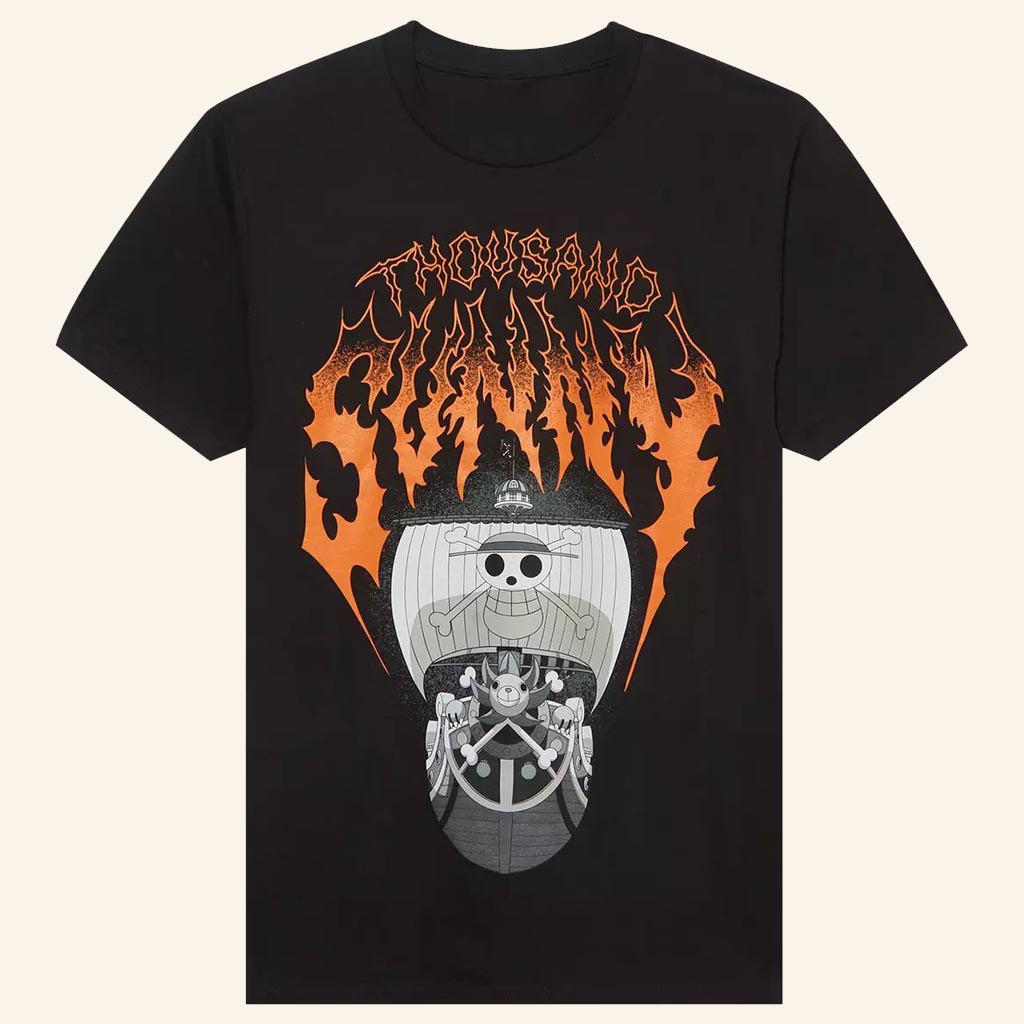 One Piece Merch Thousand Sunny Metal T-Shirt Great Gifts For Anime Lovers One Piece Merch Thousand Sunny Metal T-Shirt Great Gifts For Anime Lovers
