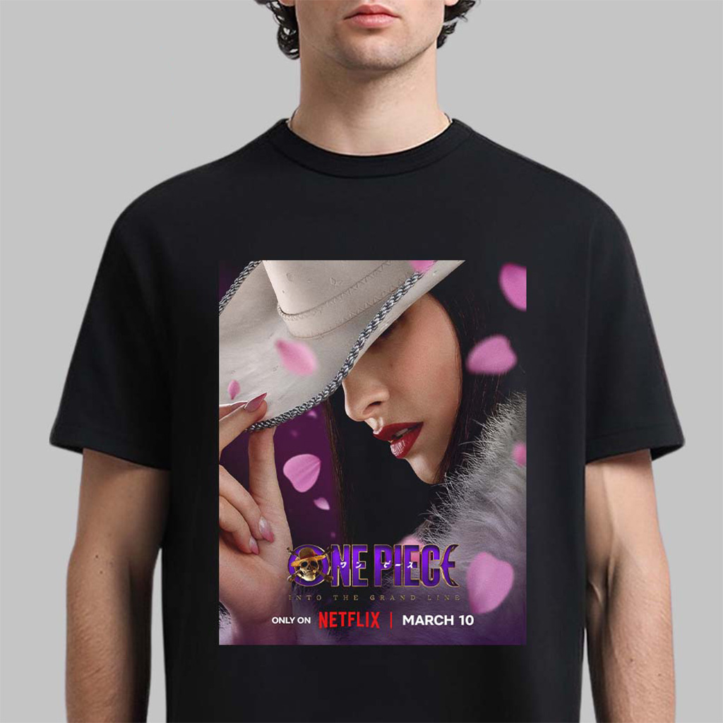 One Piece Season 2 Into The Grand Line Live Action Nico Robin Miss All Sunday Character Poster T-Shirt