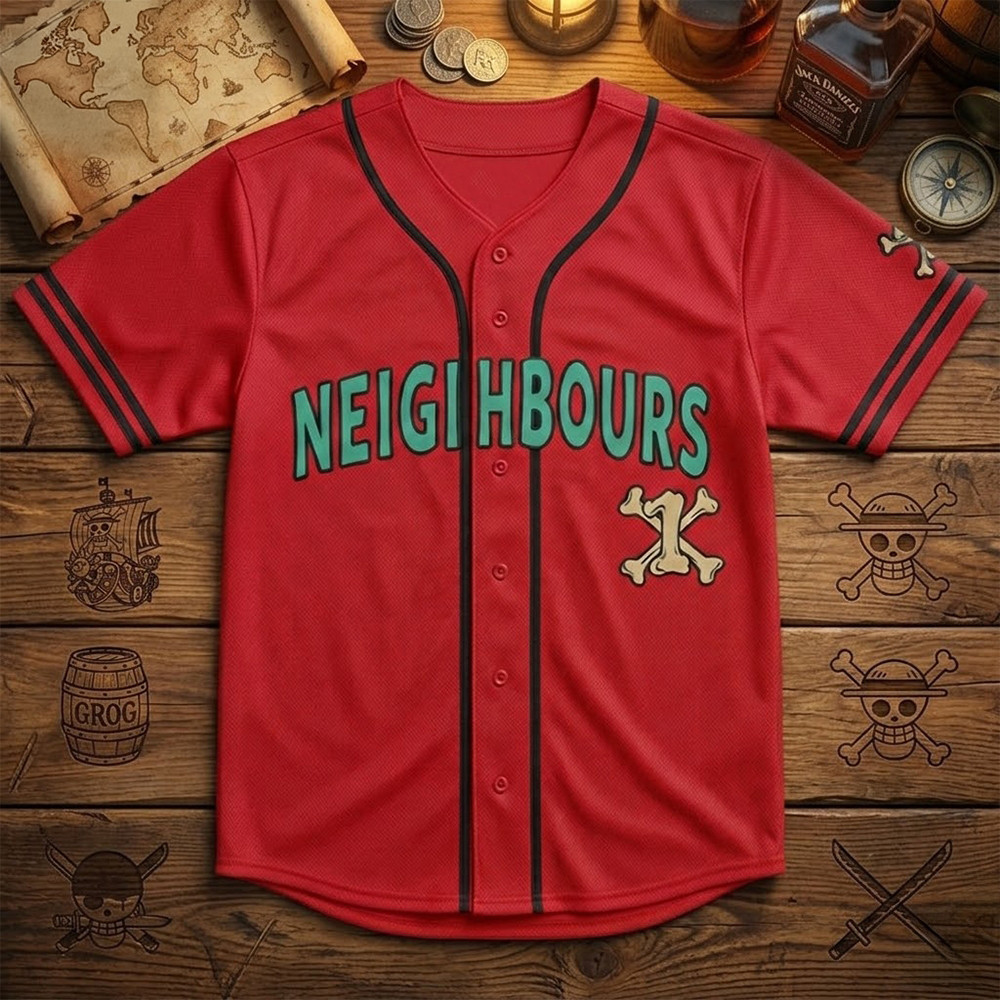 One Piece Season 2 Luffy Inaki Godoy Neighbour Baseball Jersey One Piece Clothes Anime Fan Gift
