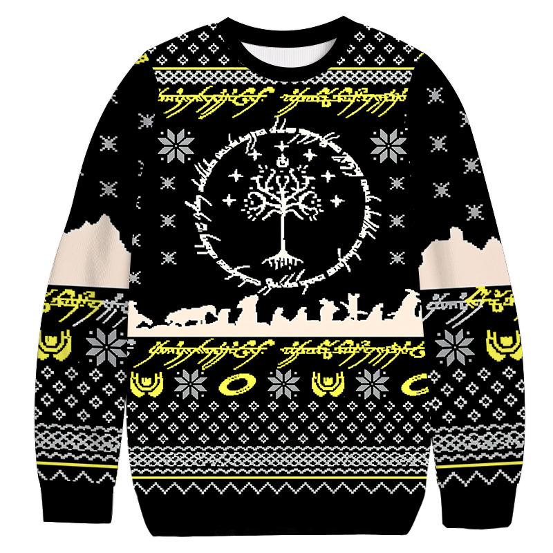 One Ring To Rule Them All Christmas Ugly Sweatshirt Festive Xmas Winter Sweater Gift Ideas One Ring To Rule Them All Christmas Ugly Sweatshirt Festive Xmas Winter Sweater Gift Ideas