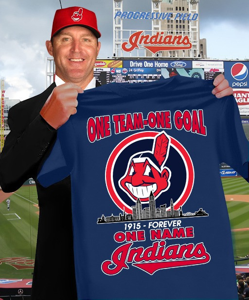 One Team One Goal 1915 Forever One Name Indians T-Shirt Cleveland Indians Fan Gifts