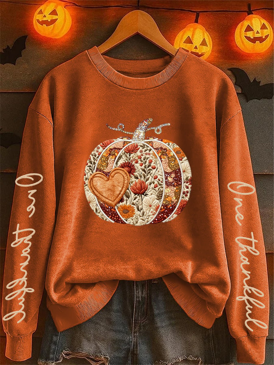 One Thankful Pumpkin Sweatshirt Pumpkin Season Merch Best Thanksgiving Gifts