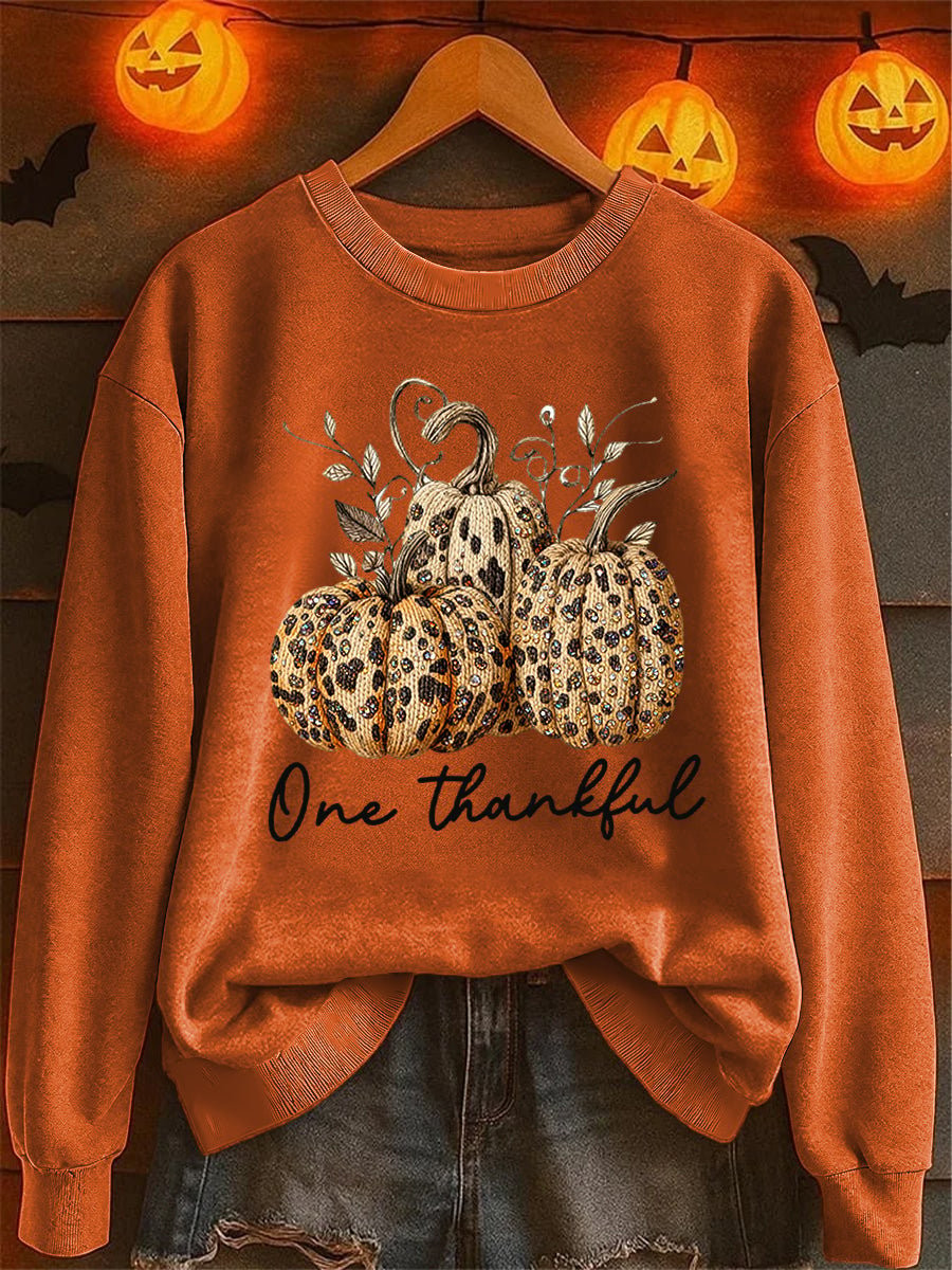 One Thankful Pumpkin Sweatshirt Pumpkin Season Merch Best Thanksgiving Gifts