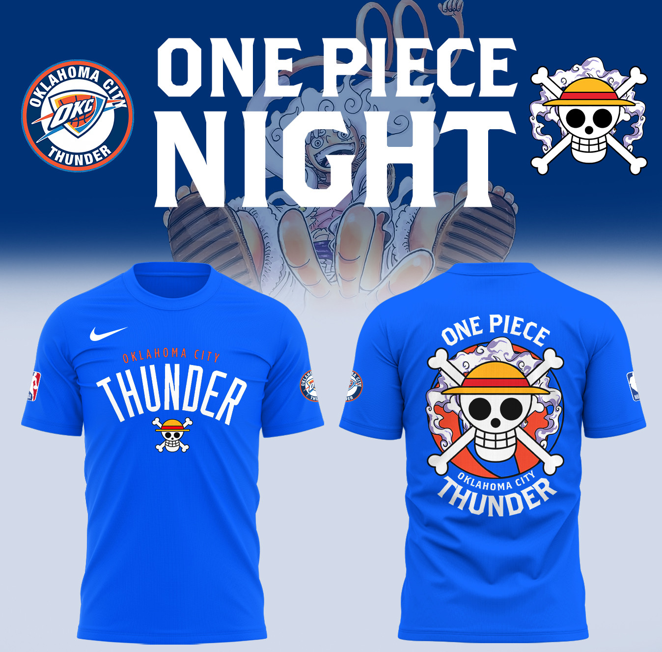 OnePiece Luffy x Thunder Limited Edition Shirt Best Gift For A Basketball Fan