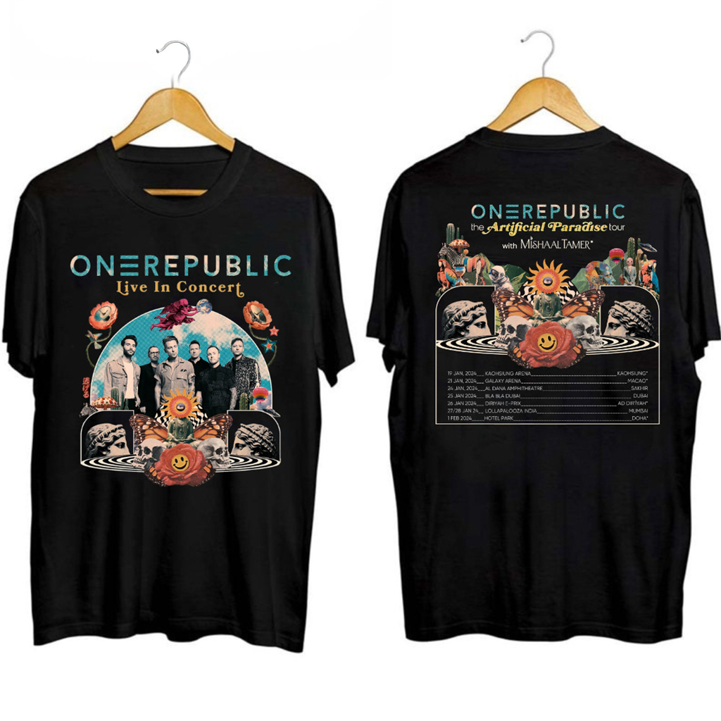 OneRepublic Artificial Paradise Tour 2024 Shirt OneRepublic Merch Best Gifts For Pop Fans