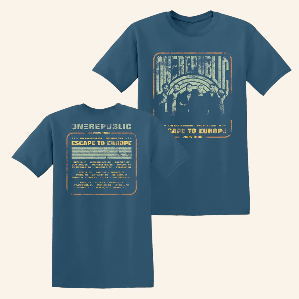 OneRepublic Merch Escape To Europe Tour Shirt Gifts For Pop Fans