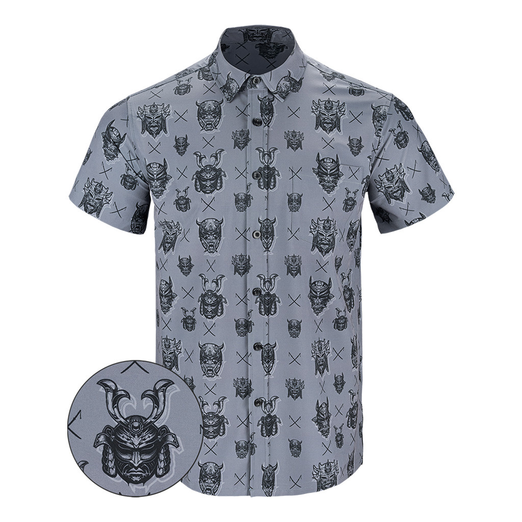 Oni Mask Button Down Shirt Hawaiian Tactical Button Down Gifts Ideas For Father Oni Mask Button Down Shirt Hawaiian Tactical Button Down Gifts Ideas For Father