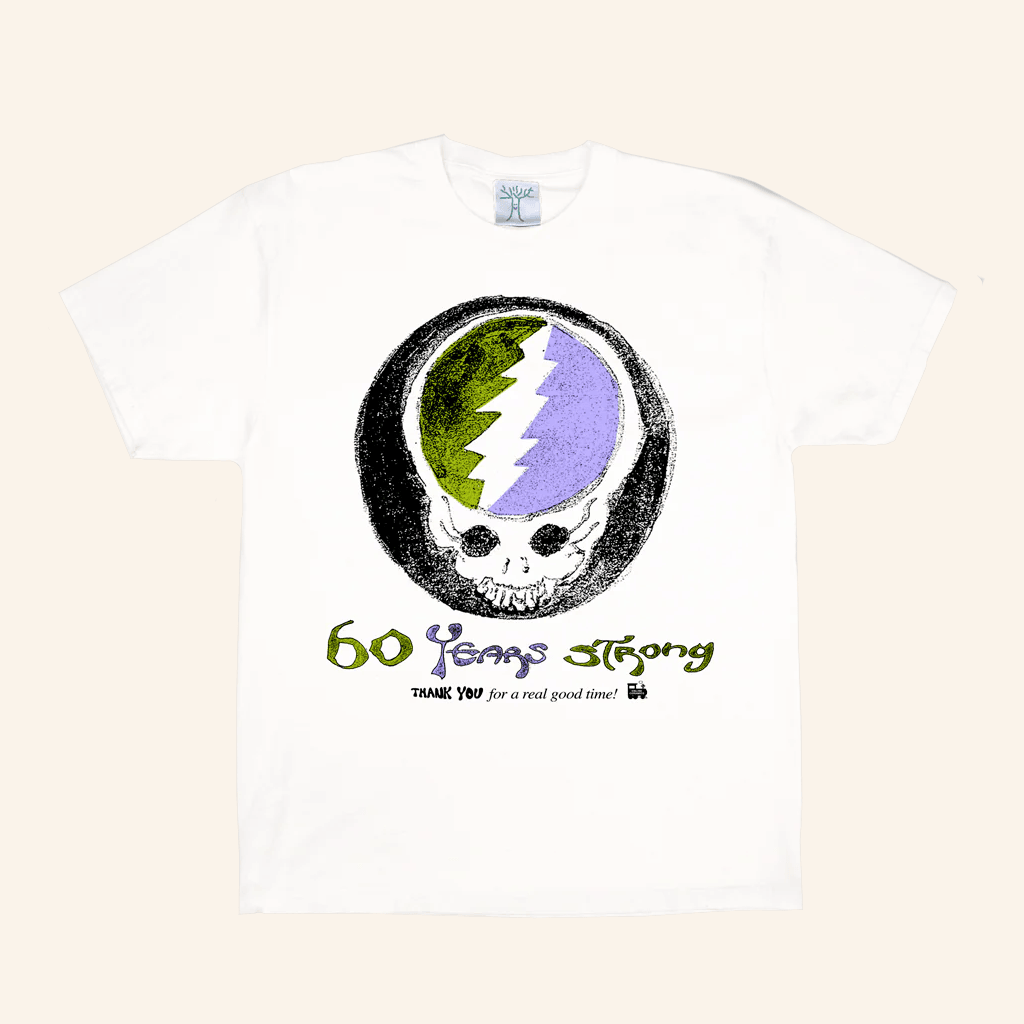 Online Ceramics Merch 60 Years Strong White T-Shirt Gifts For Dad
