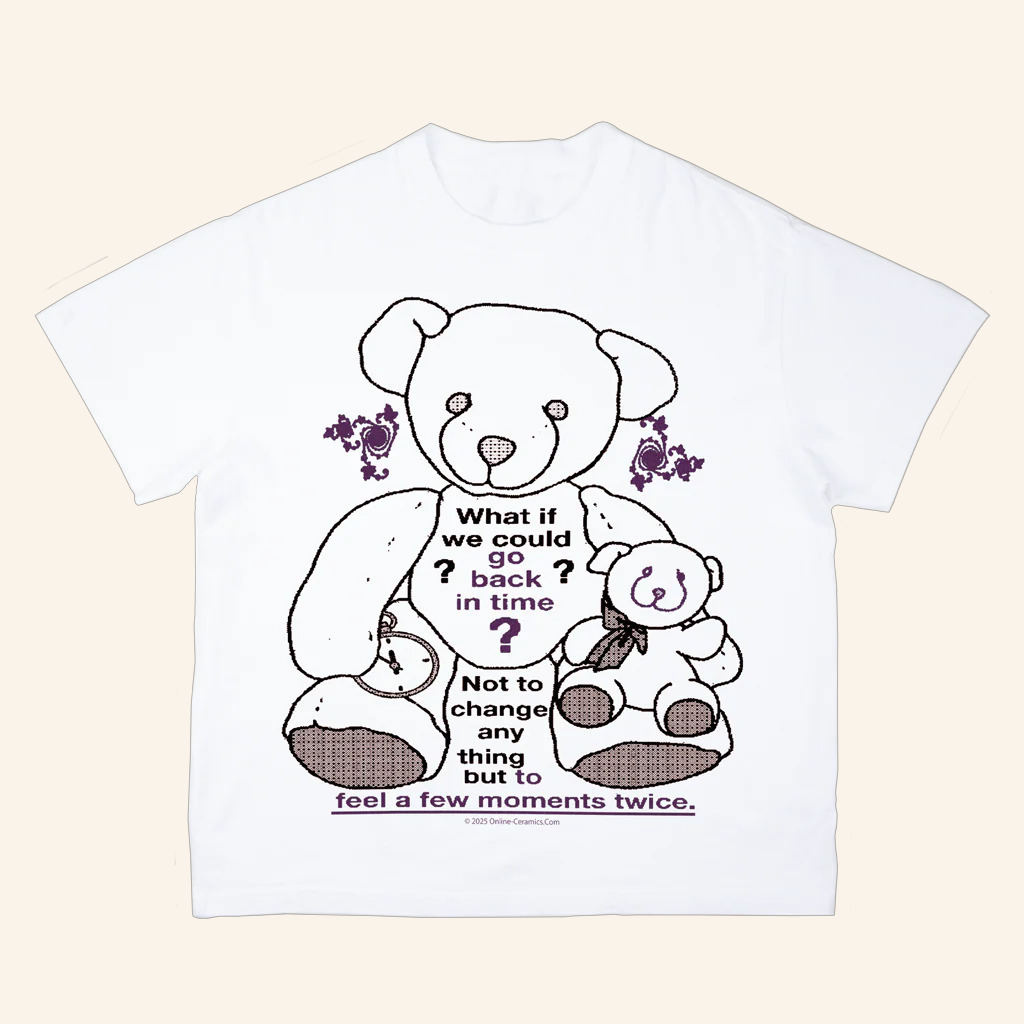 Online Ceramics Merch Back In Time Bear White T-Shirt Gifts Ideas For Wife Online Ceramics Merch Back In Time Bear White T-Shirt Gifts Ideas For Wife