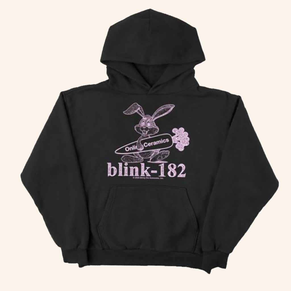 Online Ceramics Merch Blink 182 Bunny Black Hoodie Birthday Gift For Girlfriend Online Ceramics Merch Blink 182 Bunny Black Hoodie Birthday Gift For Girlfriend