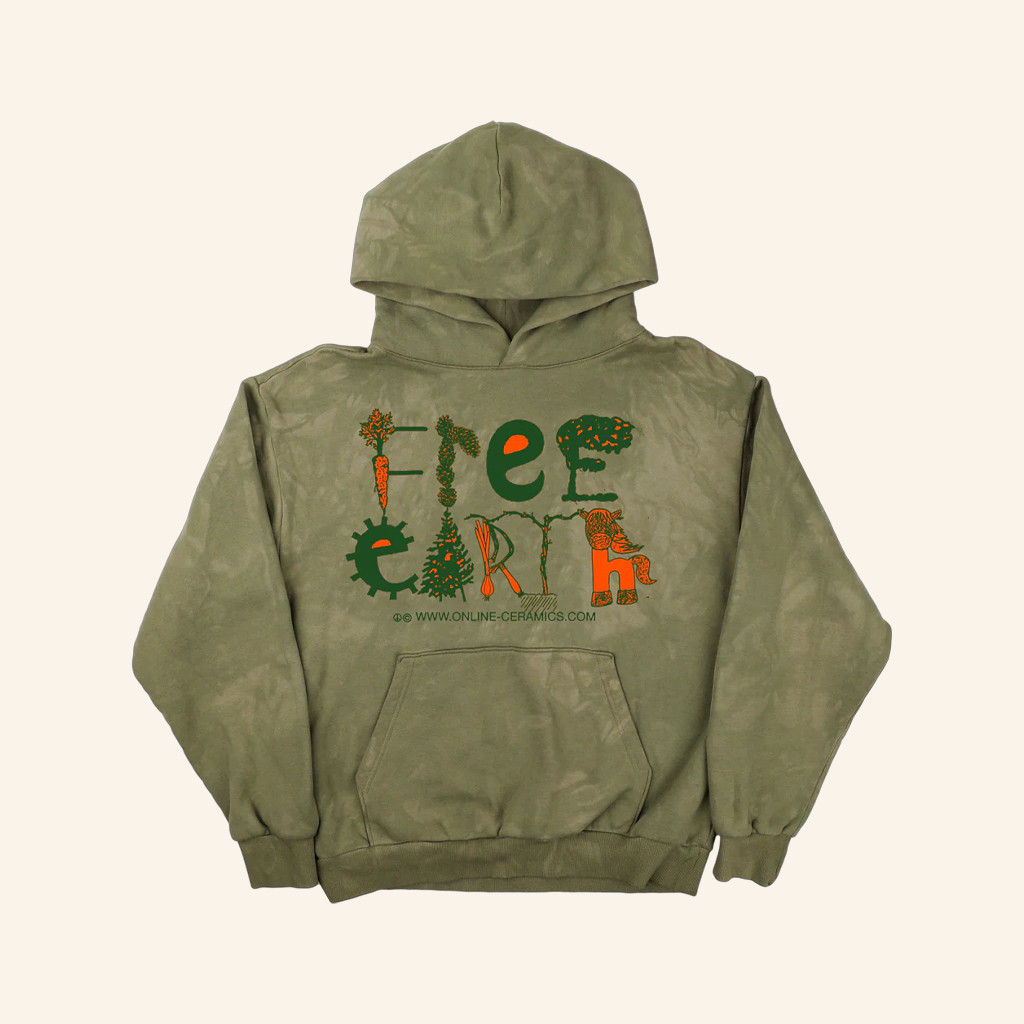 Online Ceramics Merch Free Earth Hand Dyed Green Hoodie Gifts For Friends Online Ceramics Merch Free Earth Hand Dyed Green Hoodie Gifts For Friends
