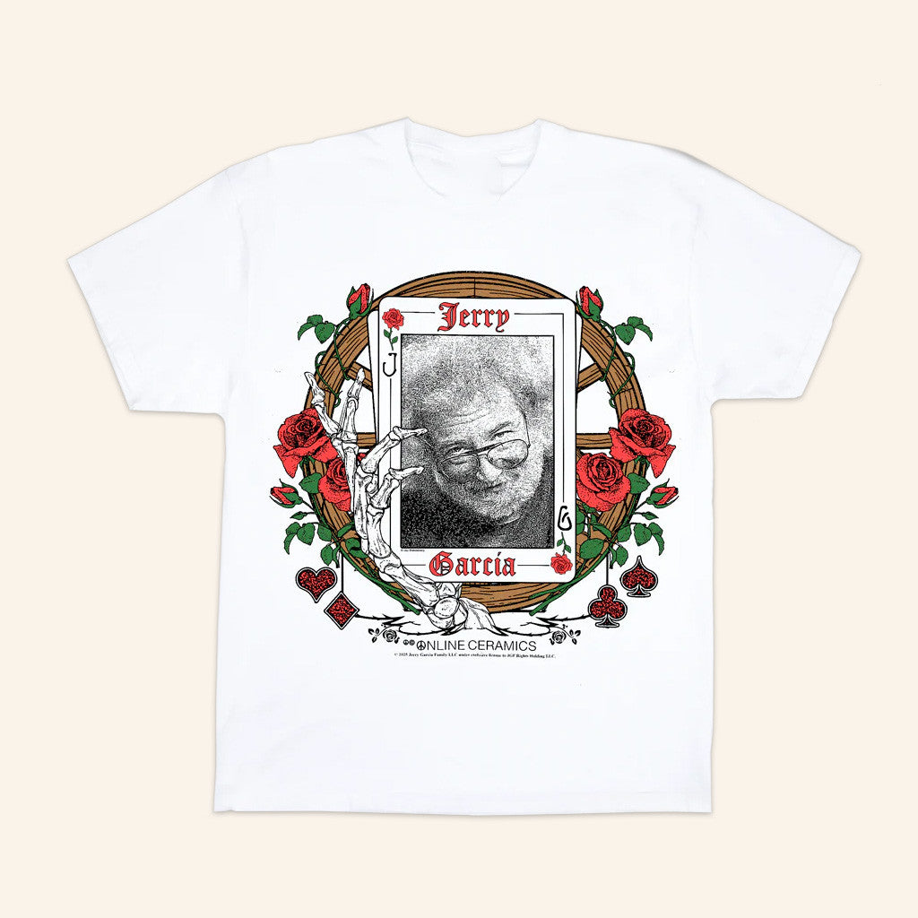 Online Ceramics Merch Jerry Garcia The Wheel White T-Shirt Gifts For Mom Online Ceramics Merch Jerry Garcia The Wheel White T-Shirt Gifts For Mom