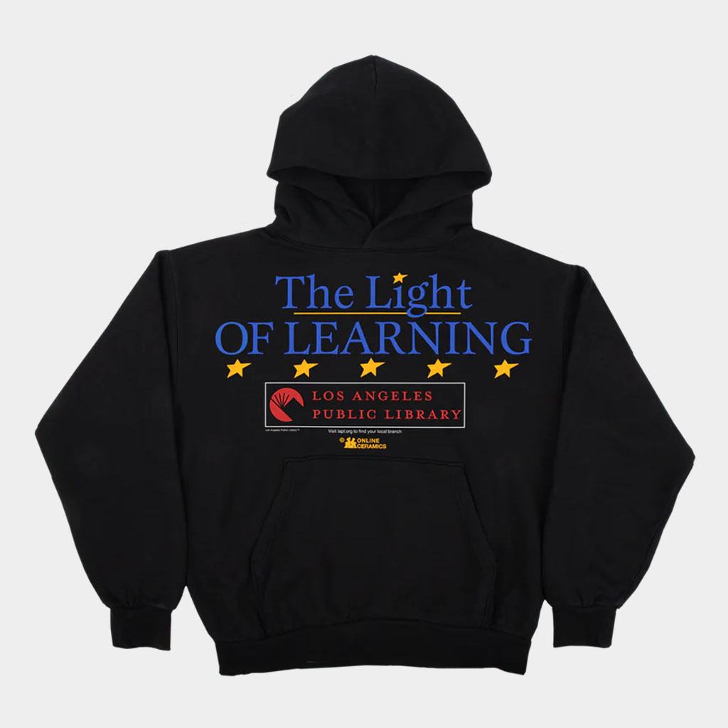 Online Ceramics Merch Light Of Learning Black Hoodie Birthday Gift For Him-1