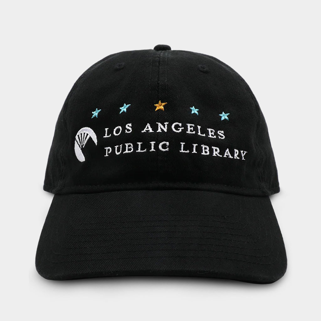 Online Ceramics Merch Los Angeles Public Library Library Logo Black Hat Embroidered Him Gifts