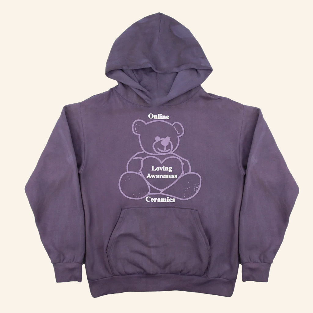 Online Ceramics Merch Loving Awareness Bear Hoodie Present For Sister Online Ceramics Merch Loving Awareness Bear Hoodie Present For Sister