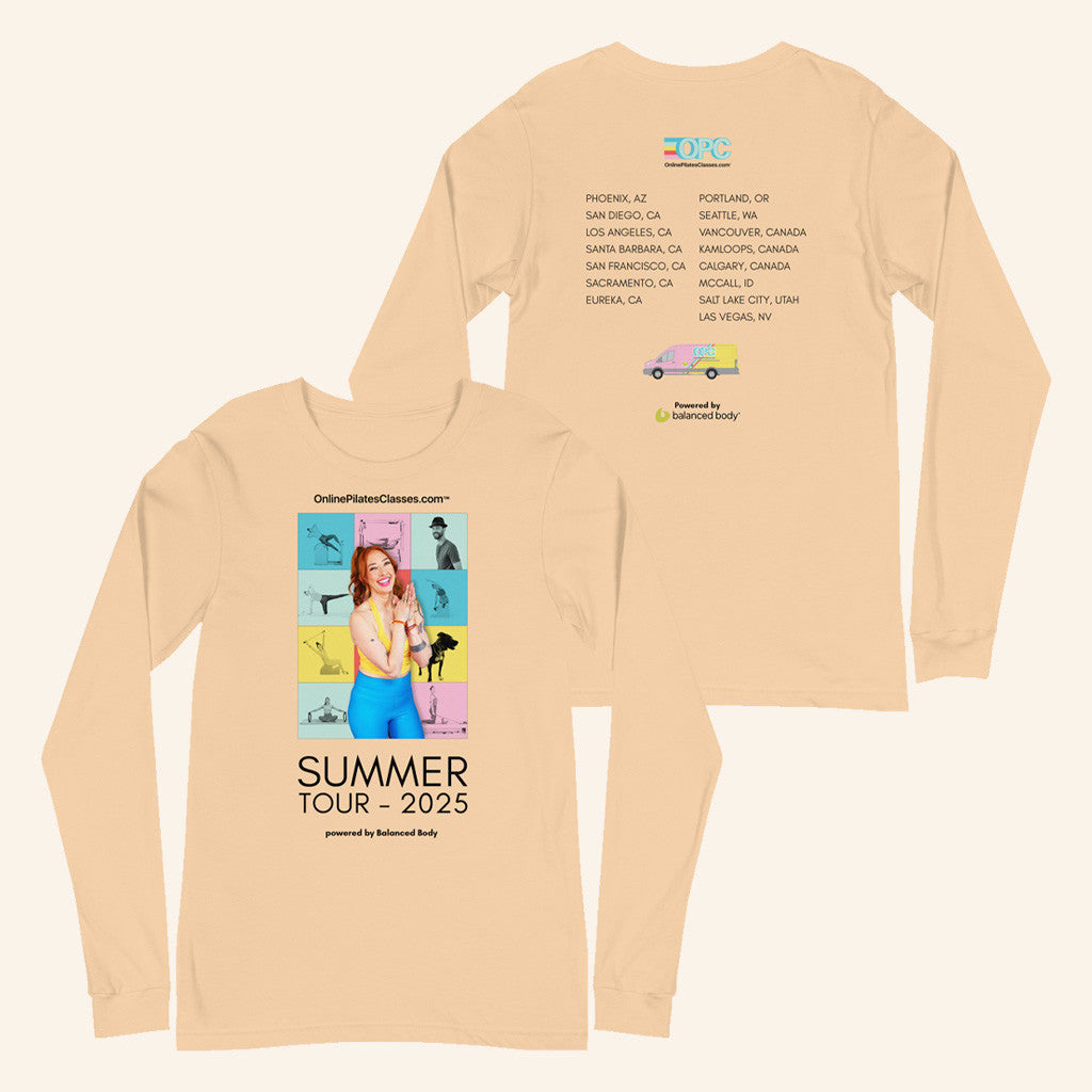 Online Pilates Classes Store Merch Opc Summer Tour 2025 Unisex Long Sleeve Tee Online Pilates Classes Store Merch Opc Summer Tour 2025 Unisex Long Sleeve Tee