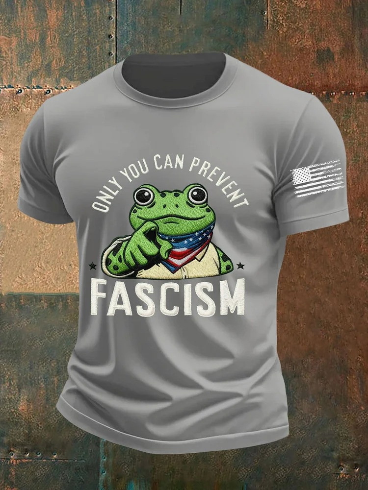 Only You Can Prevent Fascism T-Shirt Portland Frog Protest Apparel Gifts For Him