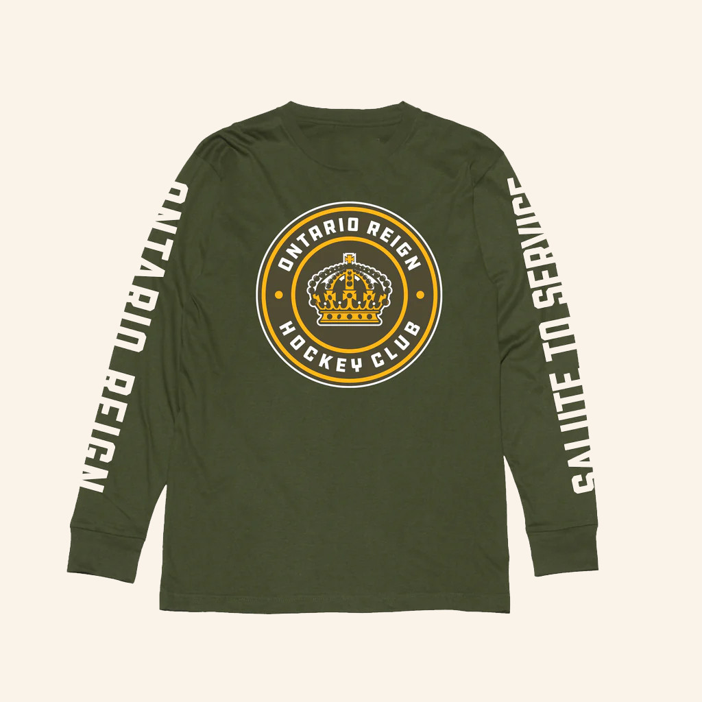 Ontario Reign Merch Salute To Service 25 Long Sleeve T-Shirt Good Gifts For Brother