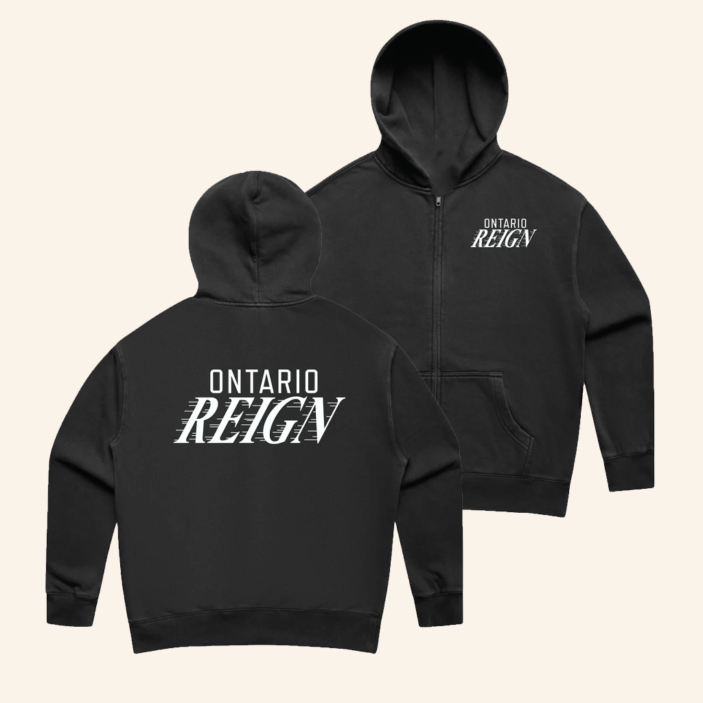 Ontario Reign Merch Wordmark Zip Hoodie Christmas Ideas For Boyfriend