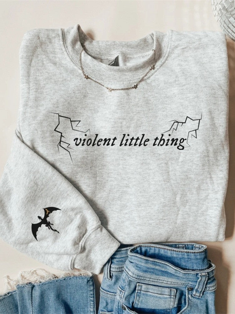 Onyx Storm Sweatshirt Violent Little Thing Sweatshirt Fourth Wing Merch Gifts For Book Lovers Onyx Storm Sweatshirt Violent Little Thing Sweatshirt Fourth Wing Merch Gifts For Book Lovers