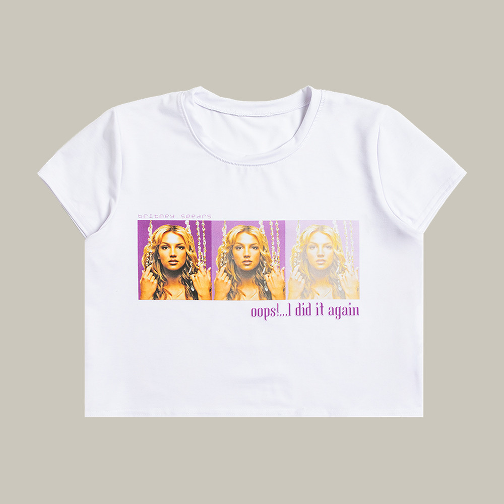 Oops Did It Again Beaded Curtain Crop Top Britney Spears Merch Pop Music Lover Gift